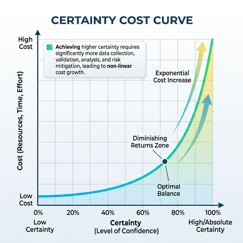 Understanding the Certainty Cost Curve for Founders
